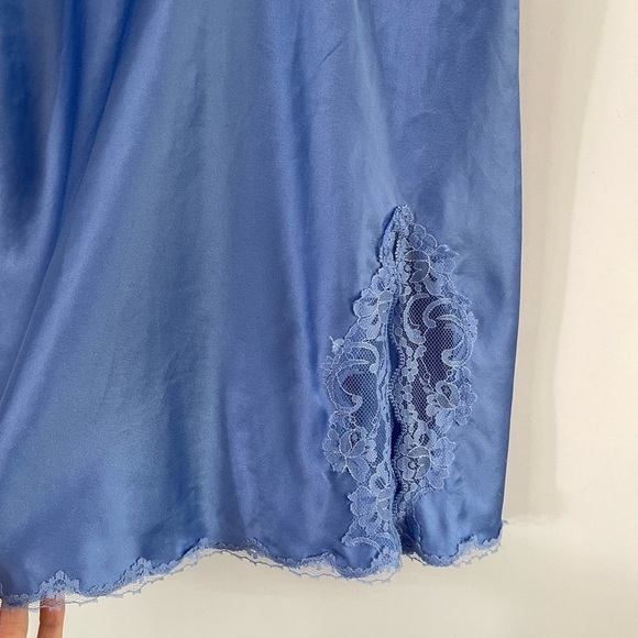 Victorias Secret Blue Satin Slip - M - Picture 2 of 5